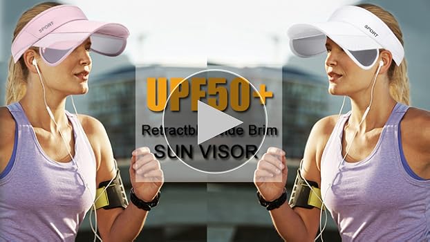 2 Pack Sun Visor Hat for Women, Adjustable Golf Hats Cap